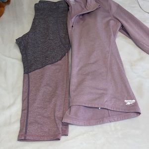 Workout outfit, shirt XL pants M